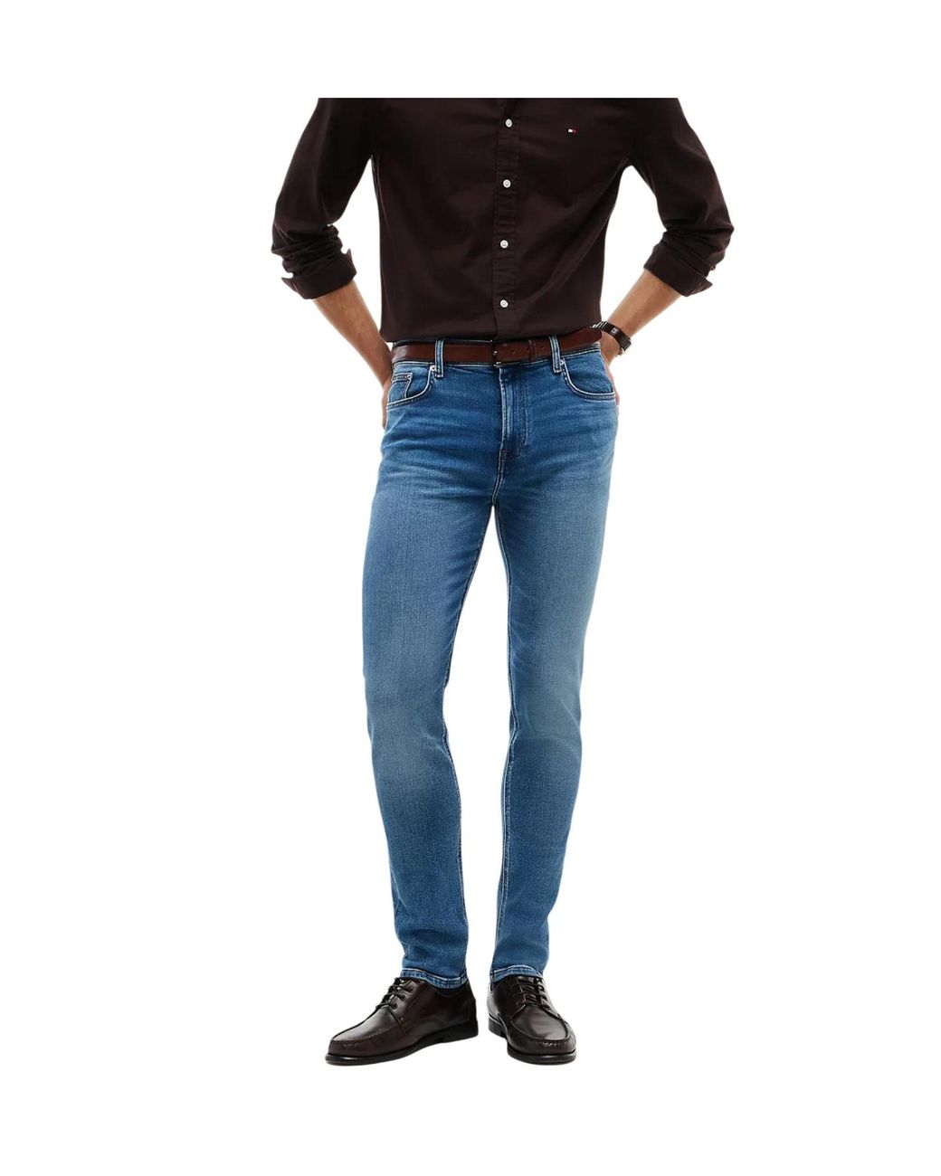 Tommy Hilfiger Blue Belt-Loop Jeans for men