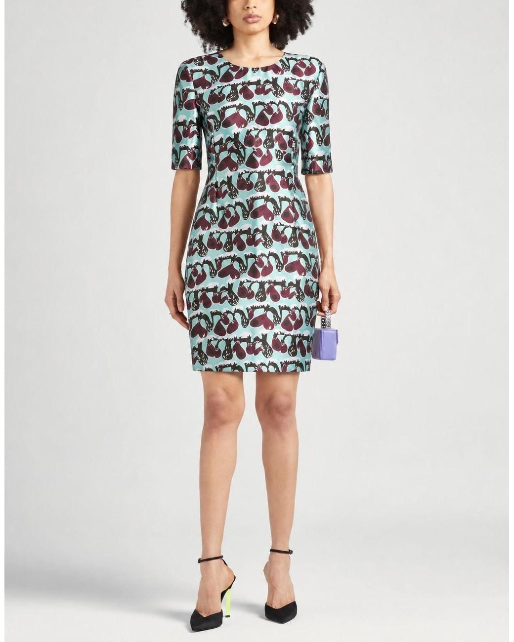Marni Black Printed Bodycon Dress