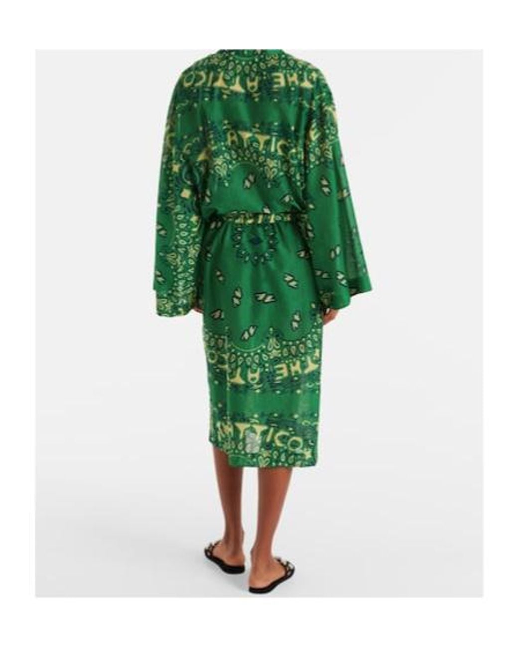 The Attico Green Bandana Cotton Muslin Kaftan