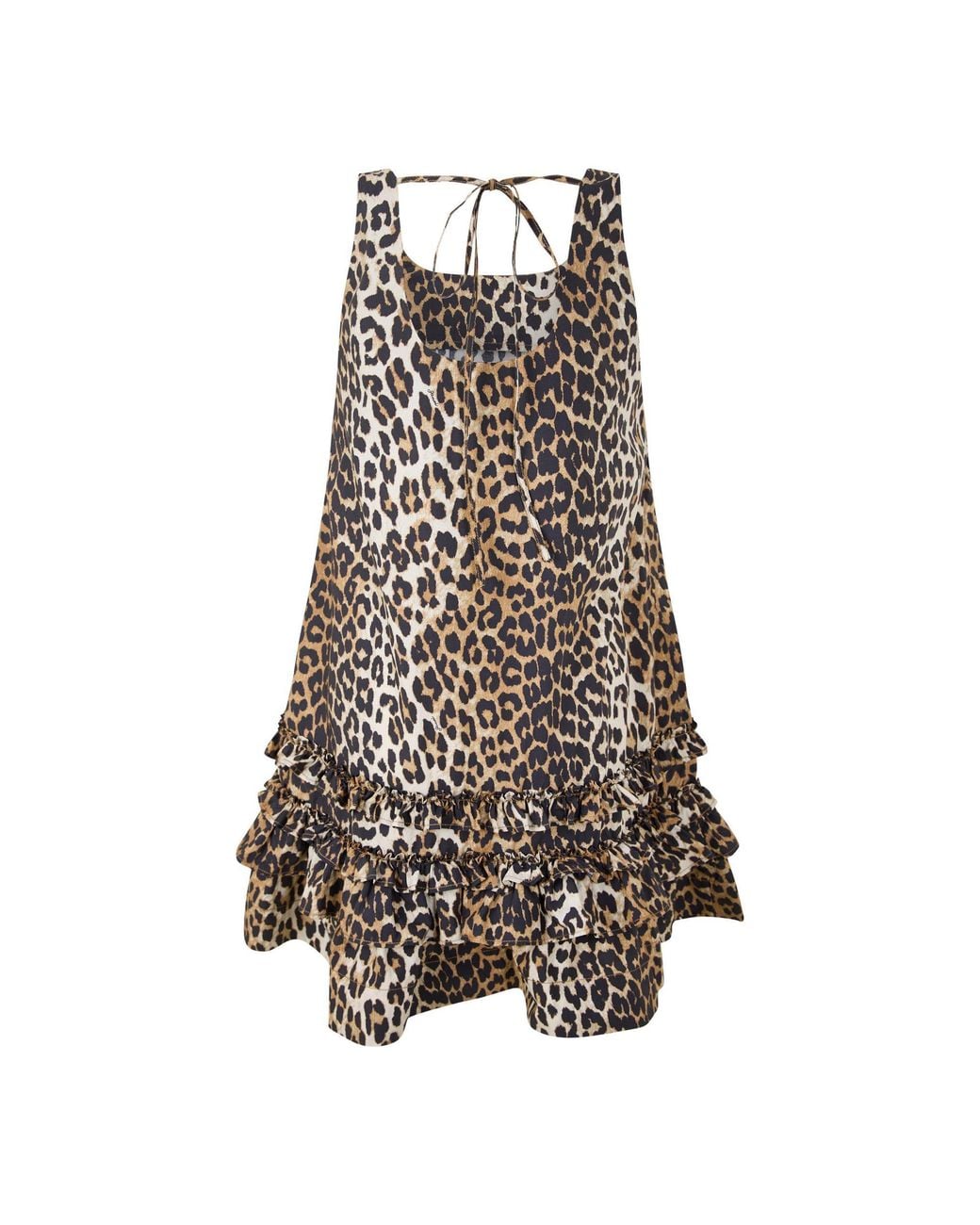 Ganni White Neck Mini Dress
