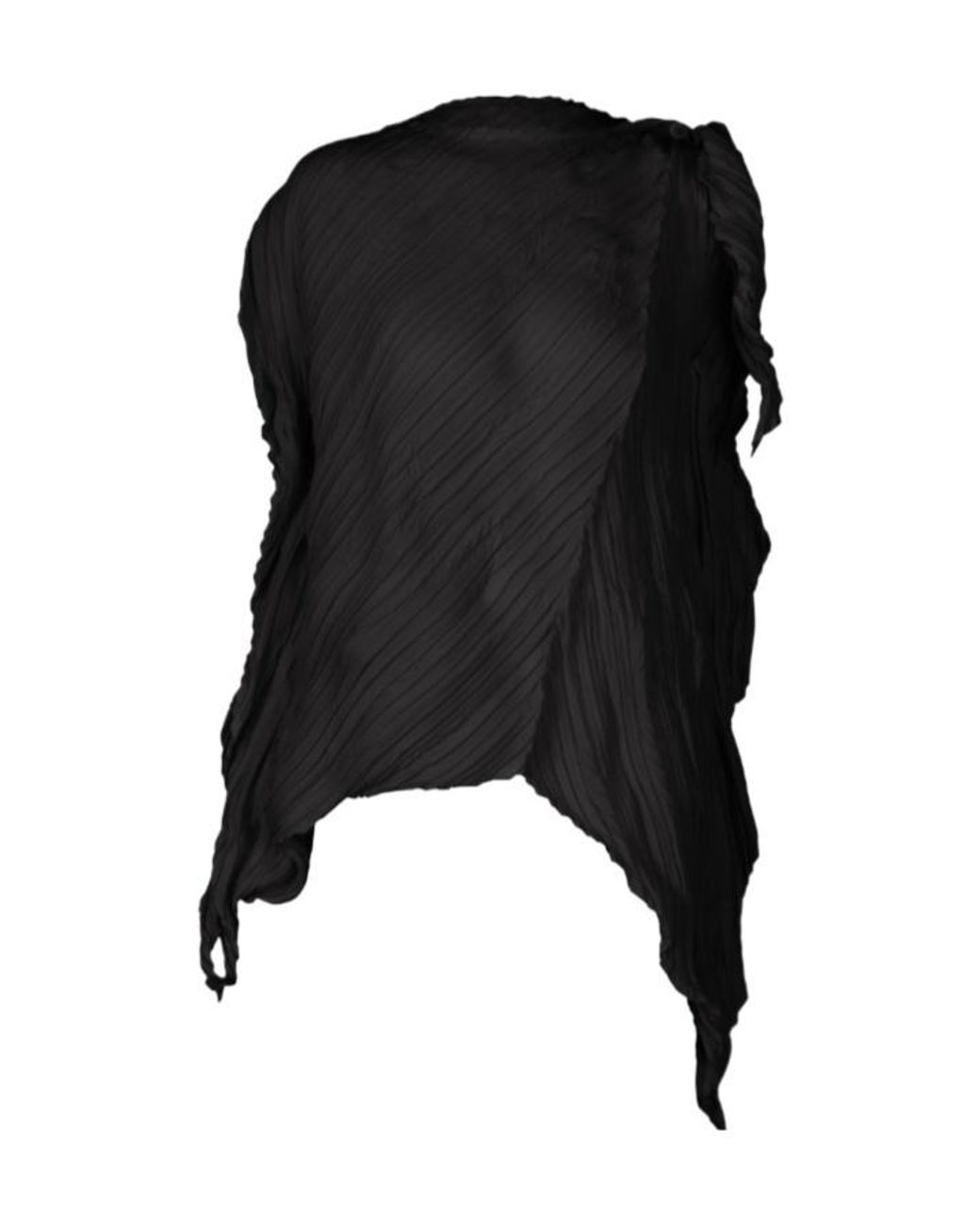 Issey Miyake Black Wrinkled And Twisted