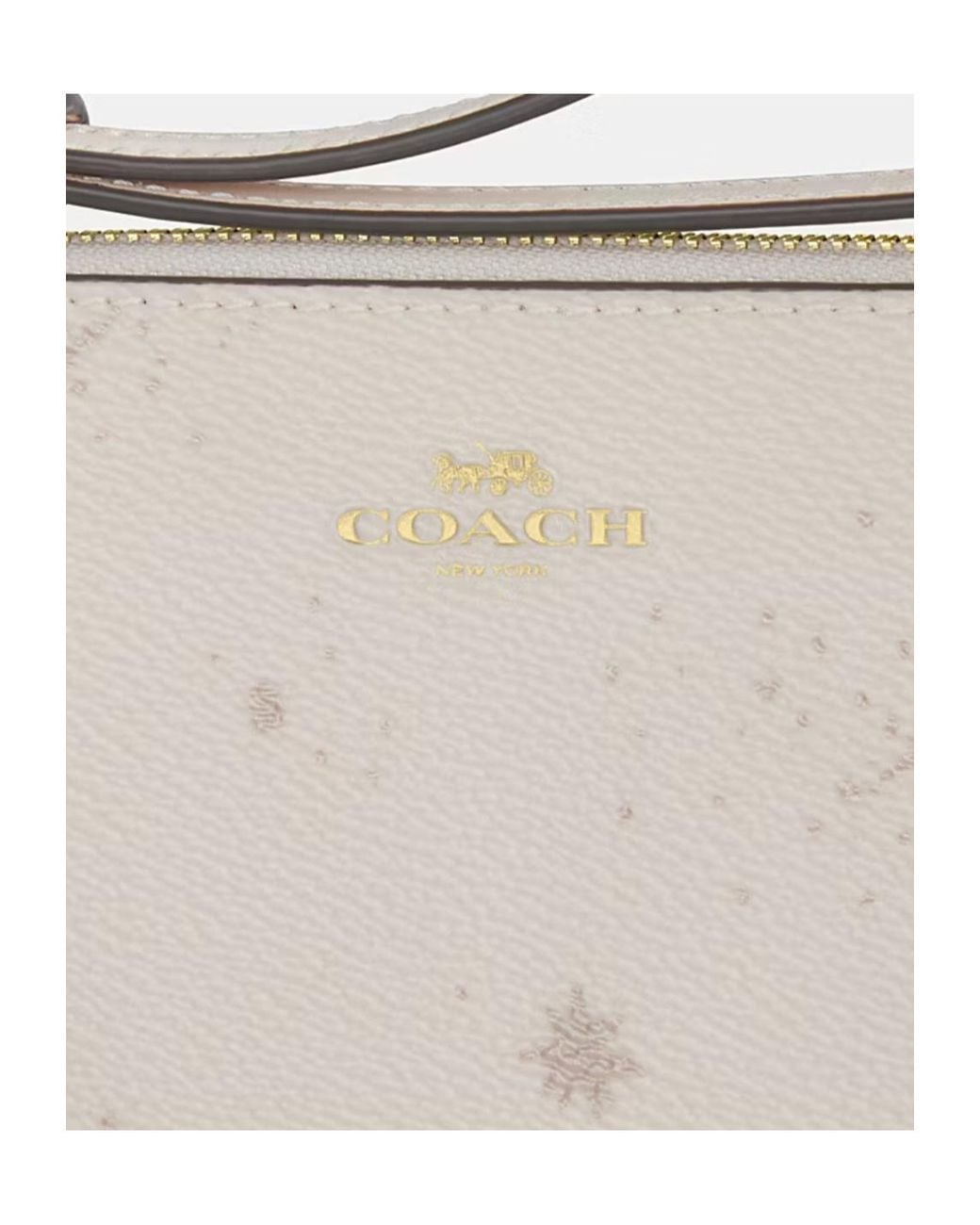 COACH Natural Corner Zip Wristlet With Star Print