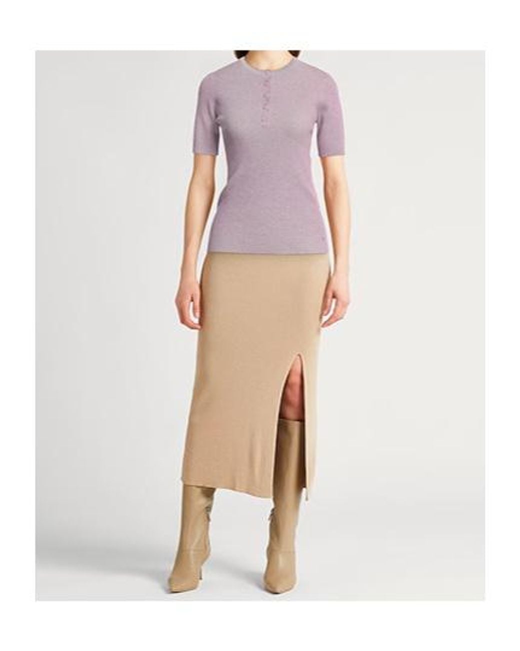 Tory Burch Purple Short-Sleeved Knitwear