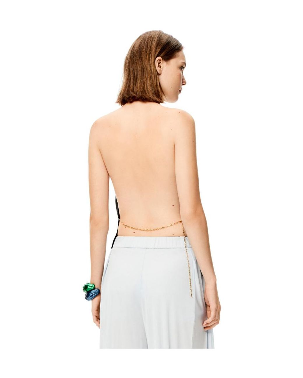 Loewe Black Chain Draped Top