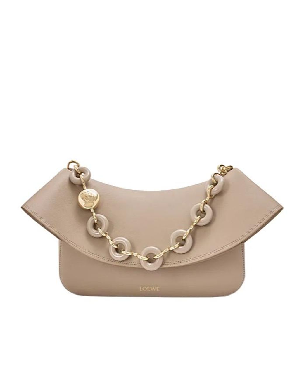 Loewe Natural Medium Leather Ola Shoulder Bag