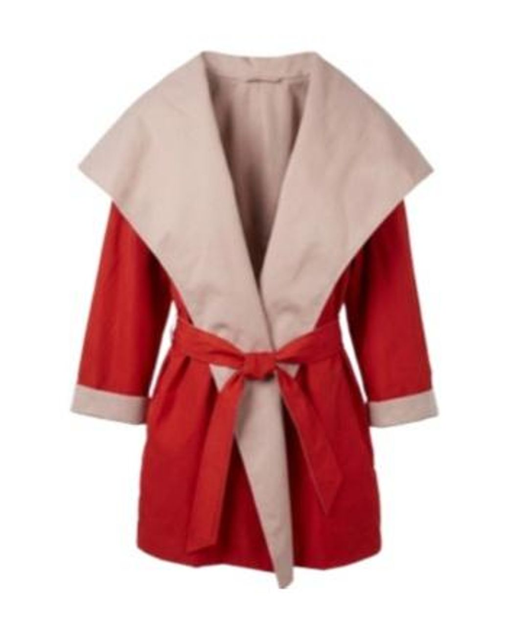 Max Mara Red Long-Sleeved Casual Jacket
