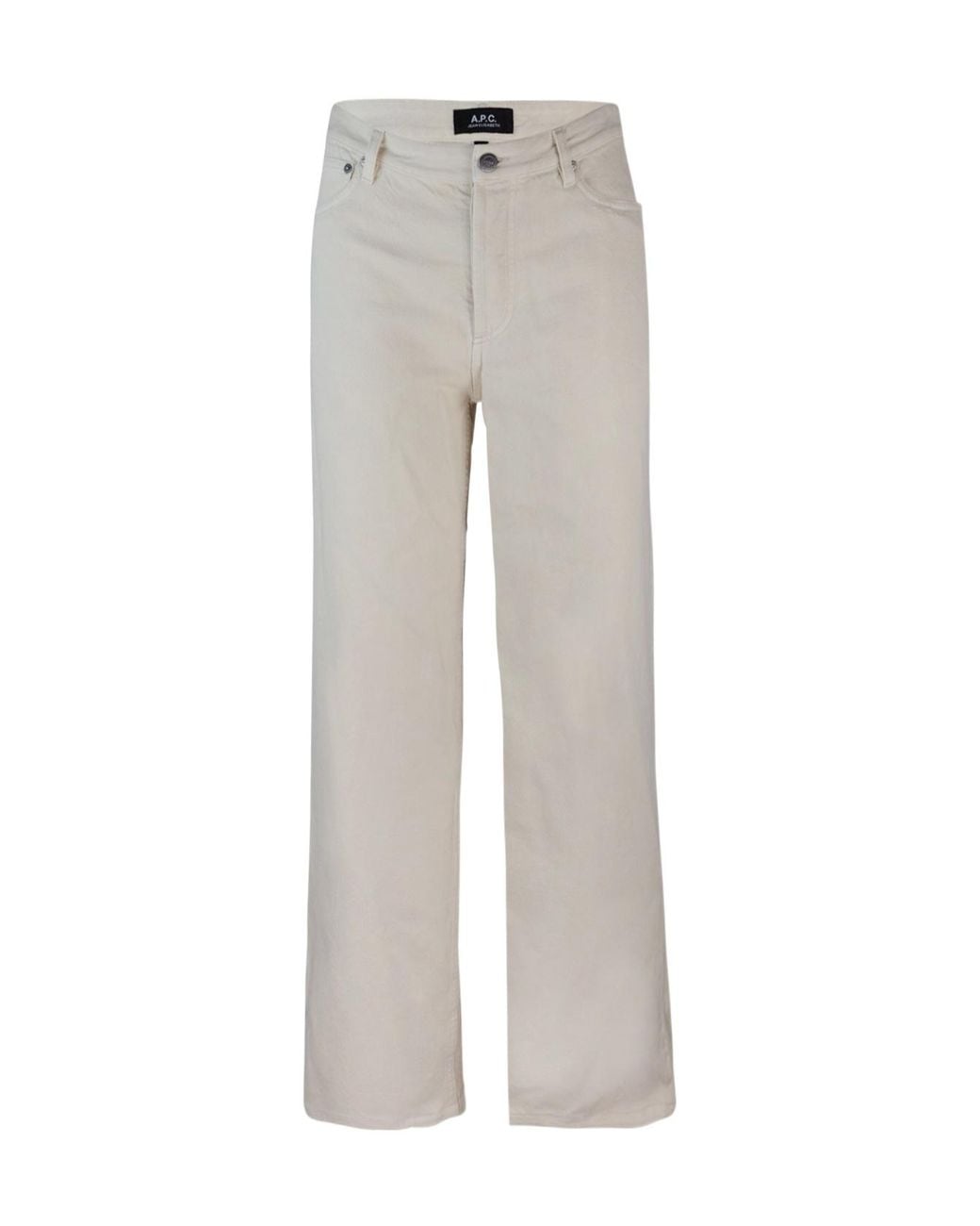 A.P.C. Gray Elisabeth Button Detailed Wide Leg Jeans
