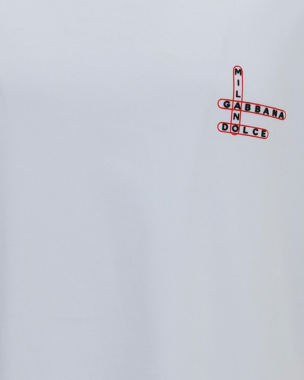 Dolce & Gabbana Blue Crossword Logo Print T-Shirt for men
