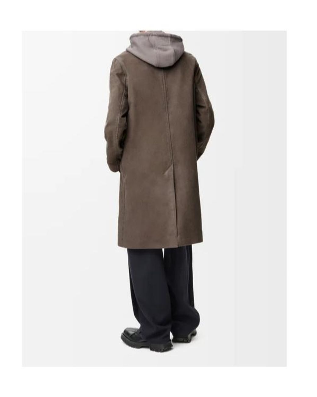 Loewe Brown Cotton Collar Coat for men