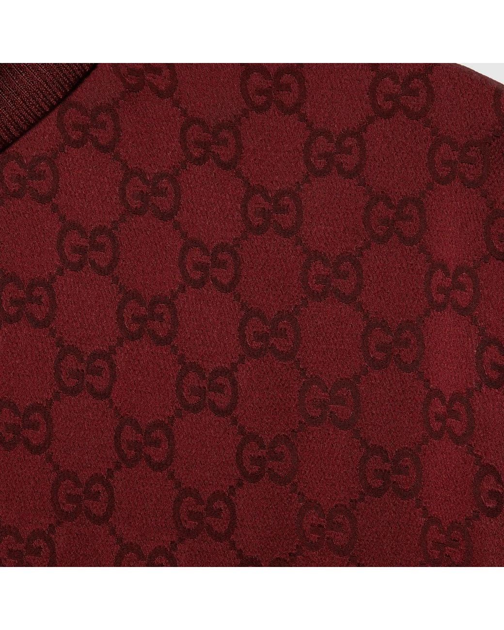 Gucci Red Gg Jacquard Jacket