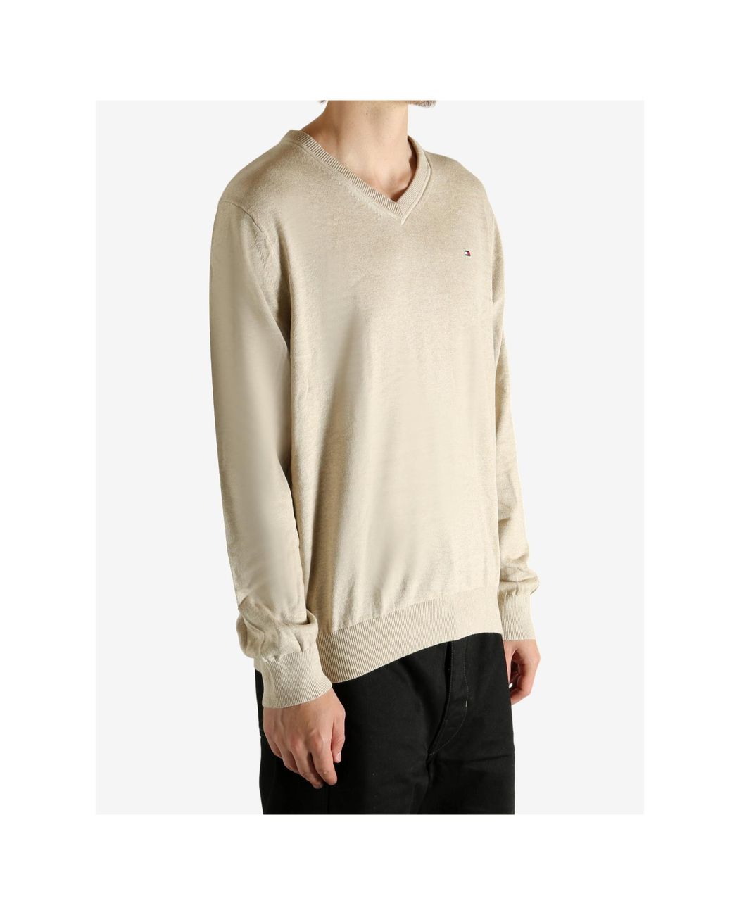 Tommy Hilfiger White Syracuse V-Neck Jumper for men
