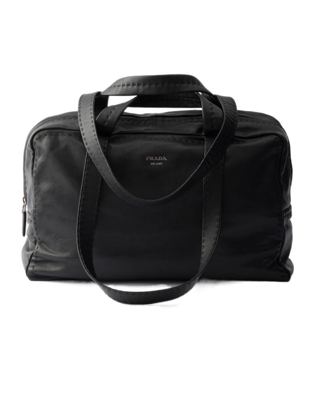 Prada Black Nappa Leather Work Bag for men