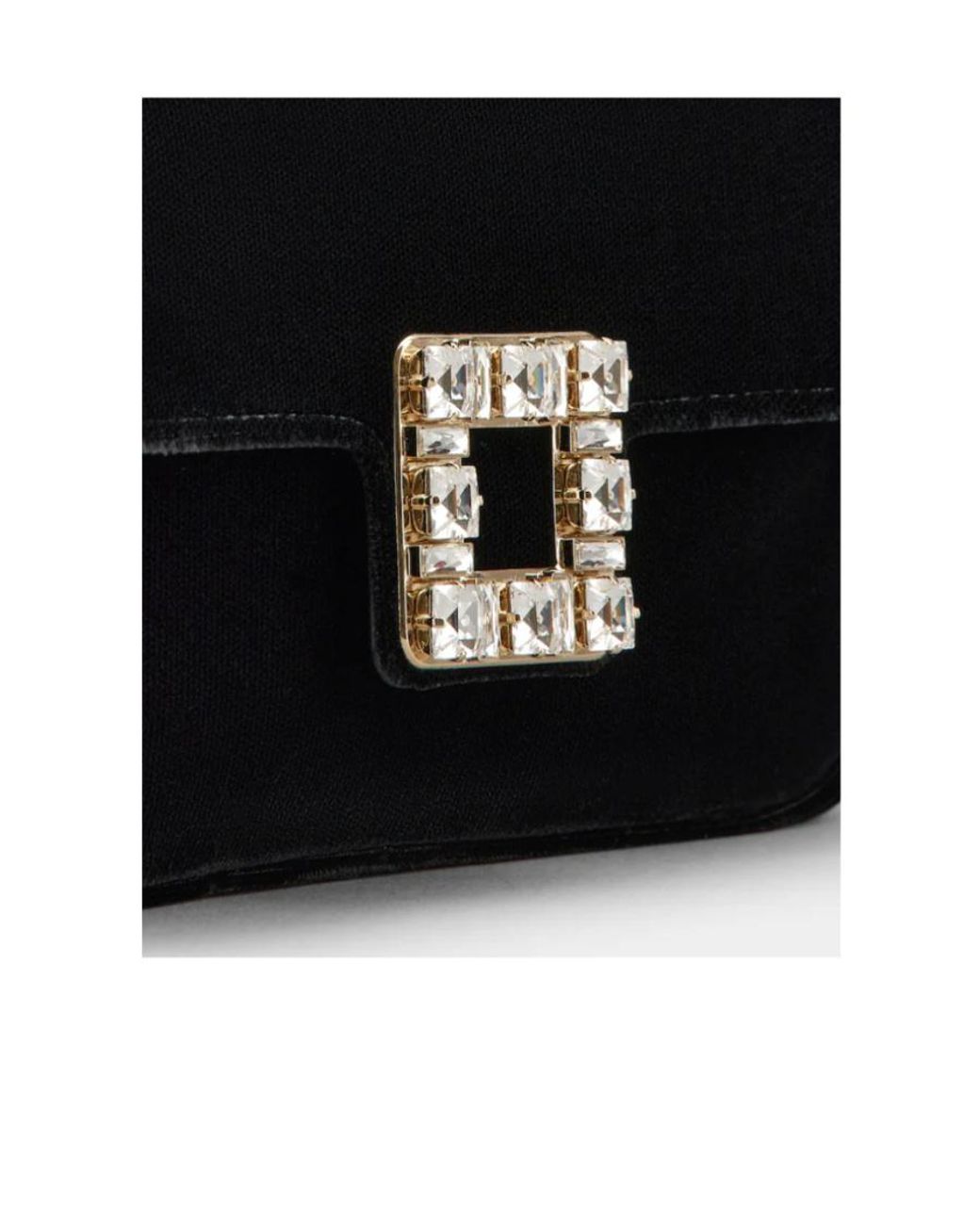 Roger Vivier Black Jeu De Fille Buckle Clutch Bag