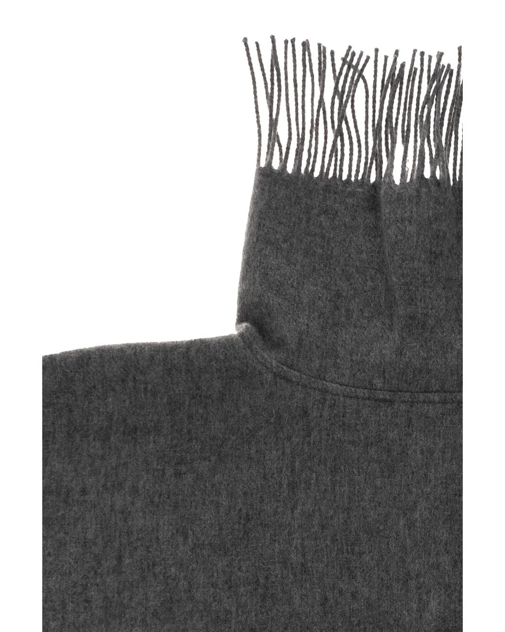 By Malene Birger Black Turtla Fringed Bib Scarf