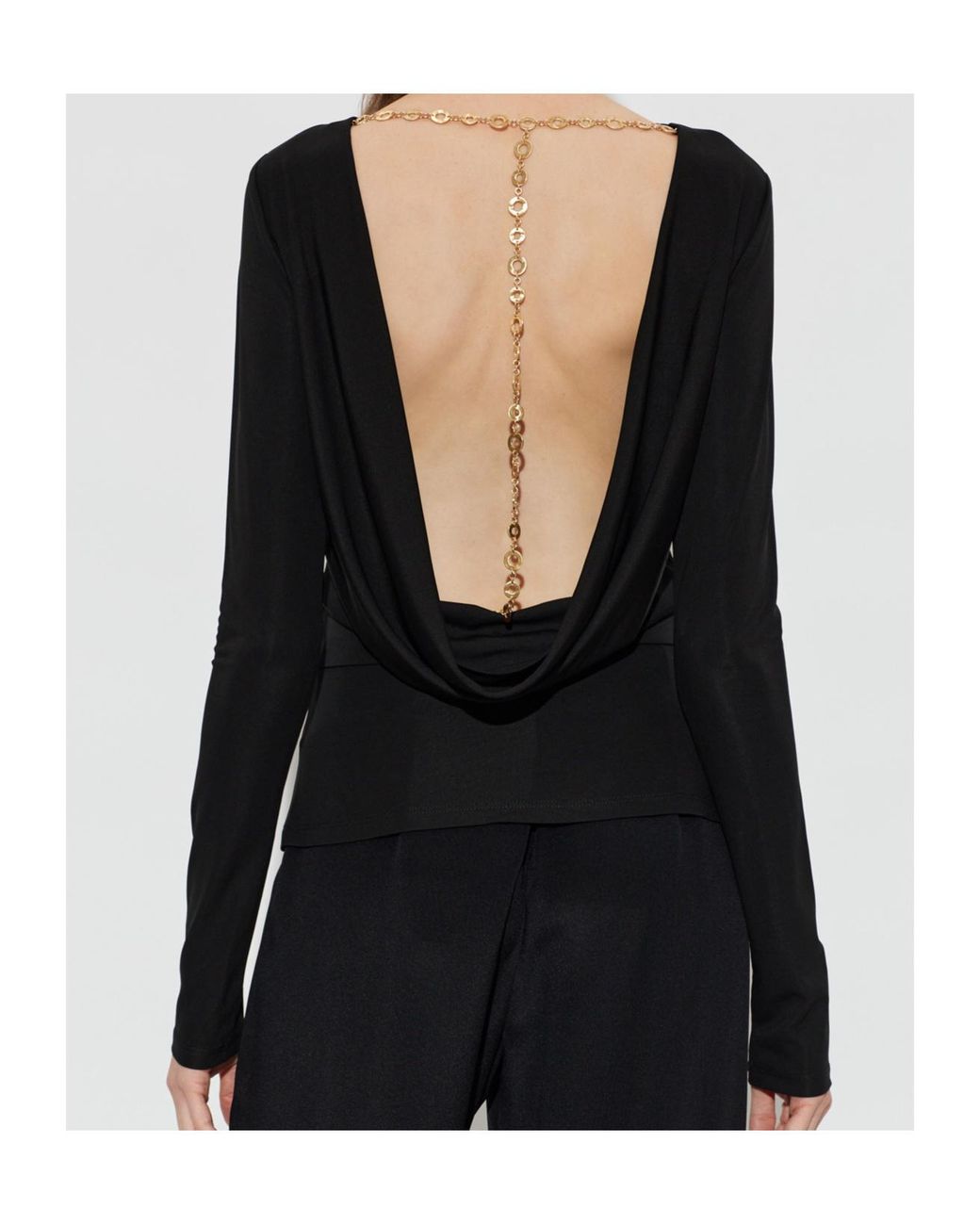 Cult Gaia Black Long-Sleeved Top