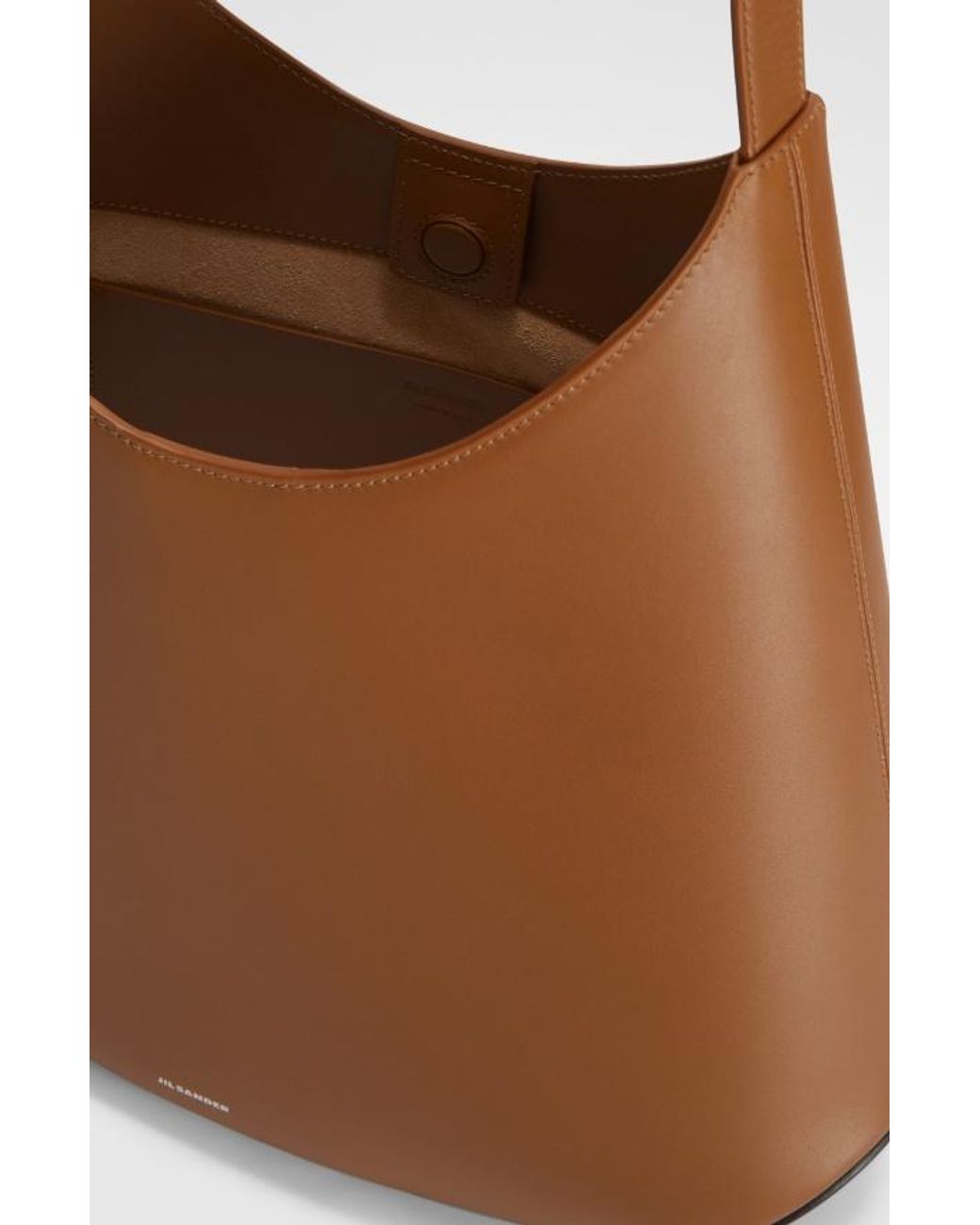Jil Sander Brown Eldorado Medium Shoulder Bag