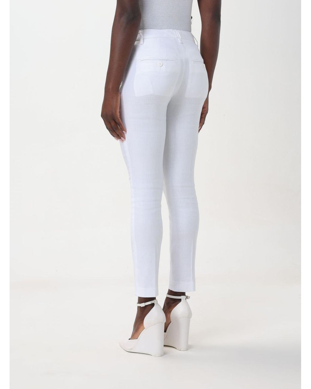 Dondup White Perfect Trousers
