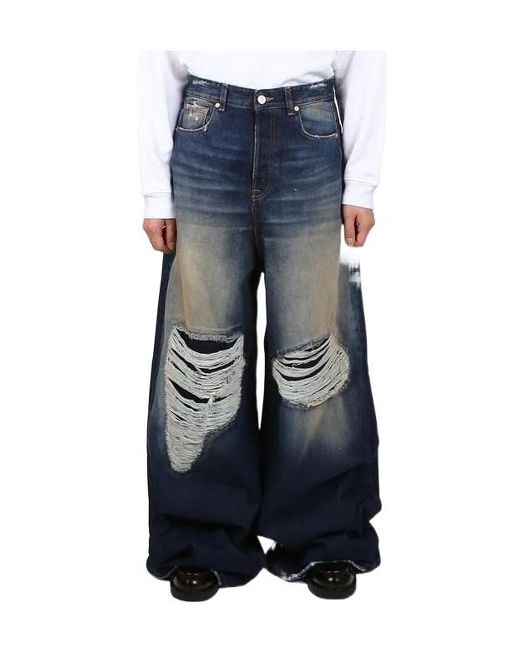 Vetements Blue Belt Loop Denim Trousers for men