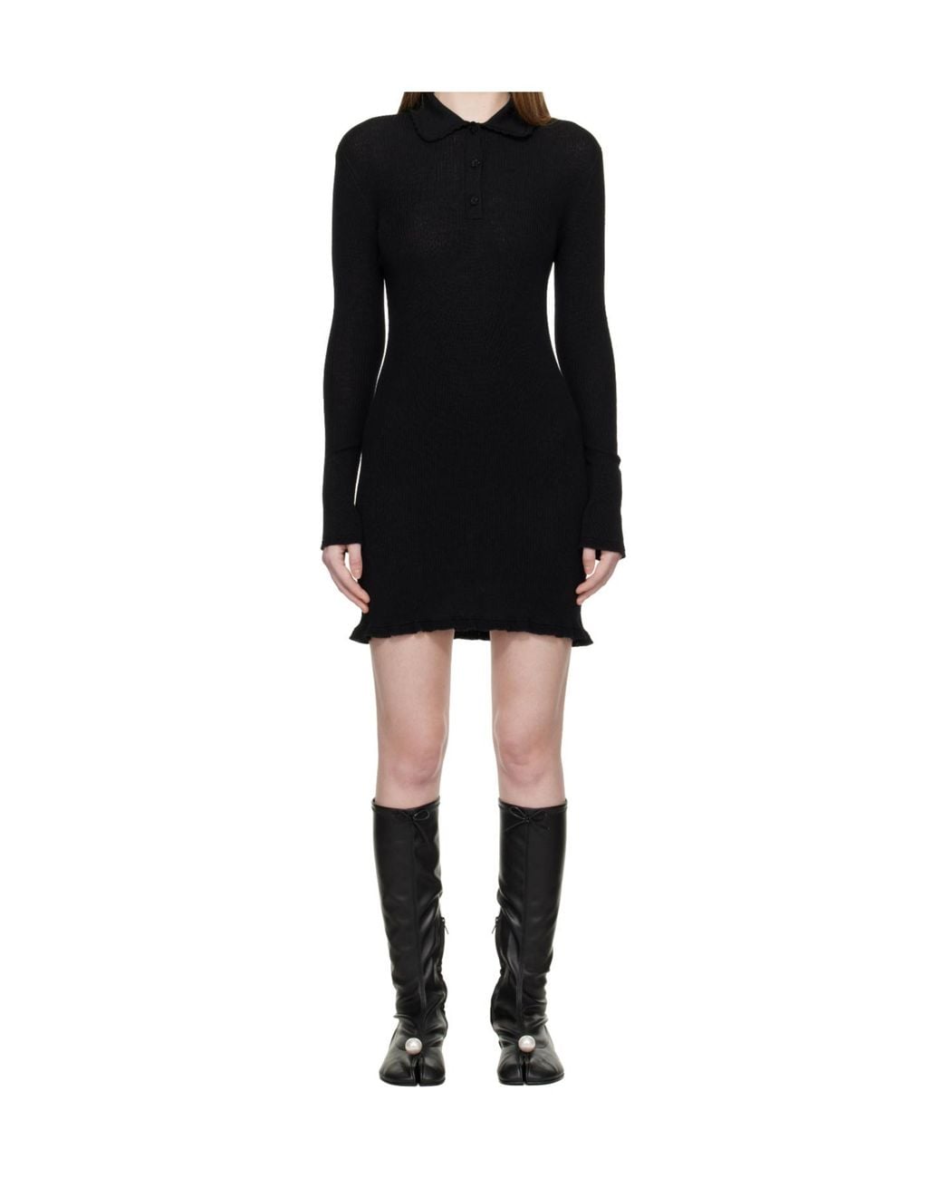 CECILIE BAHNSEN Black Long Sleeve Dress
