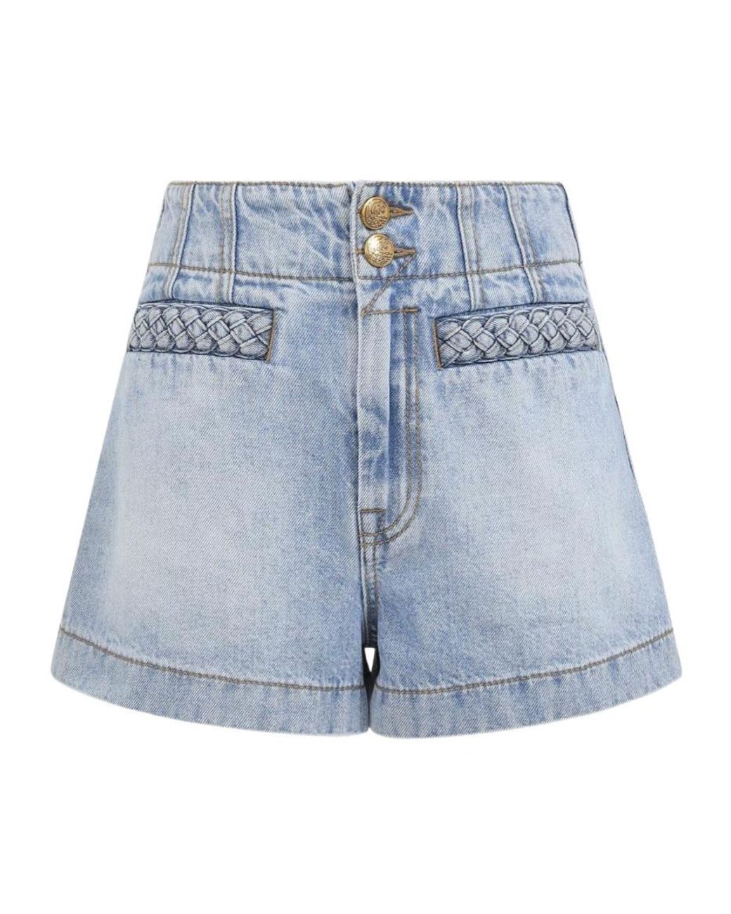 Zimmermann Blue Indra Denim Shorts