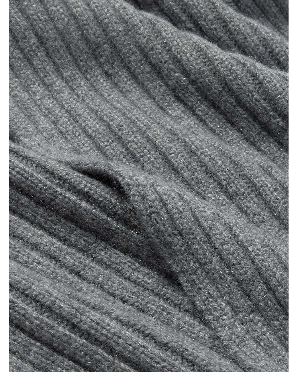 arch4 Gray Nancy Ribbed Cashmere Scarf