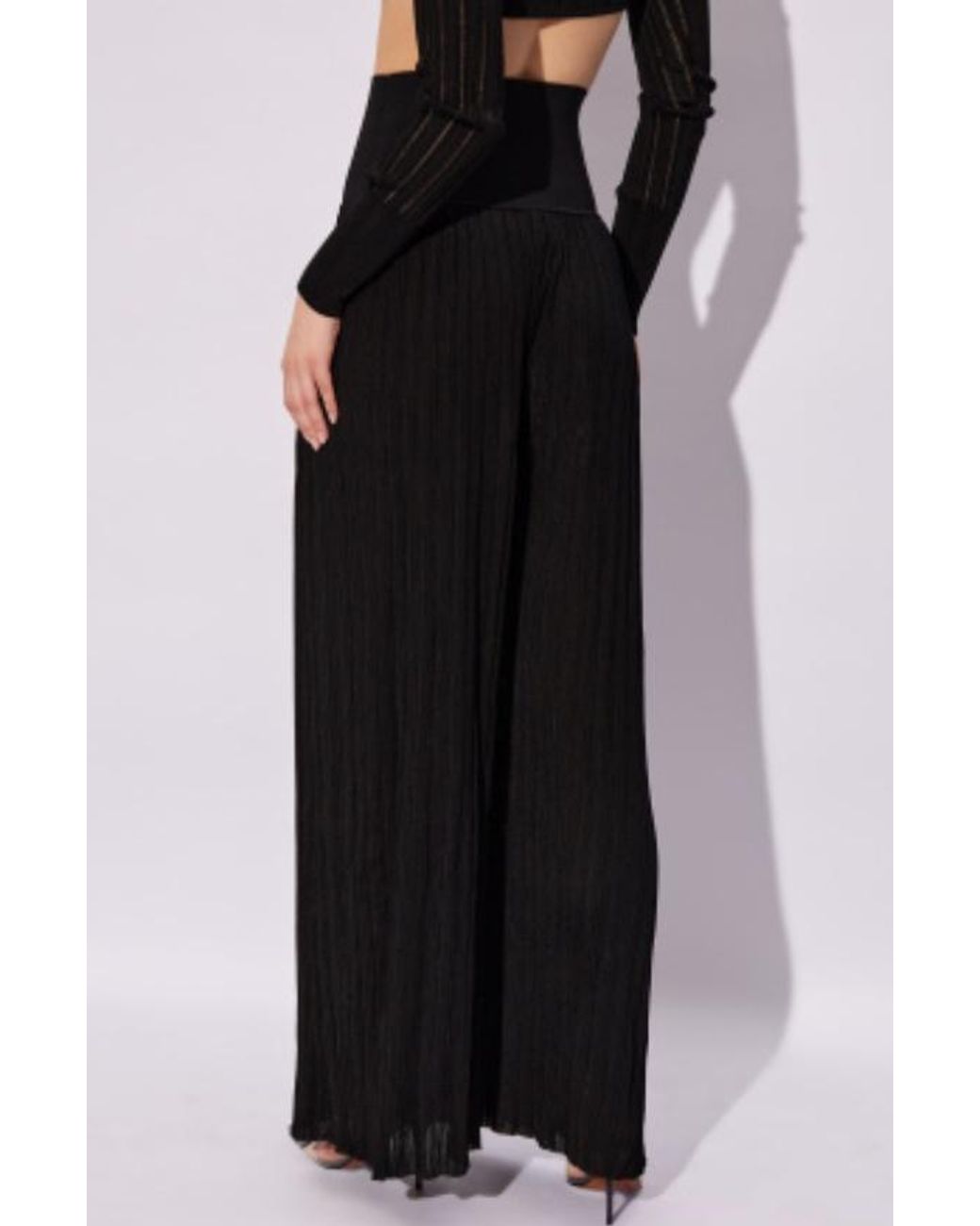 Alaïa Black Alaïa High Waist Knitted Pants