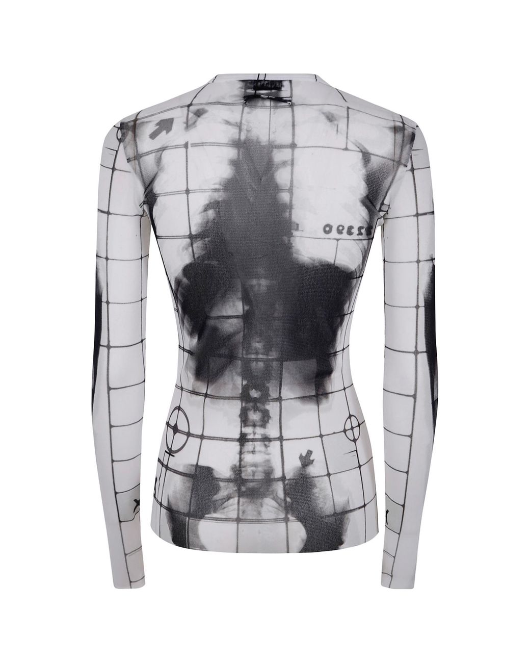 Jean Paul Gaultier Gray Squeletor-Print T-Shirt