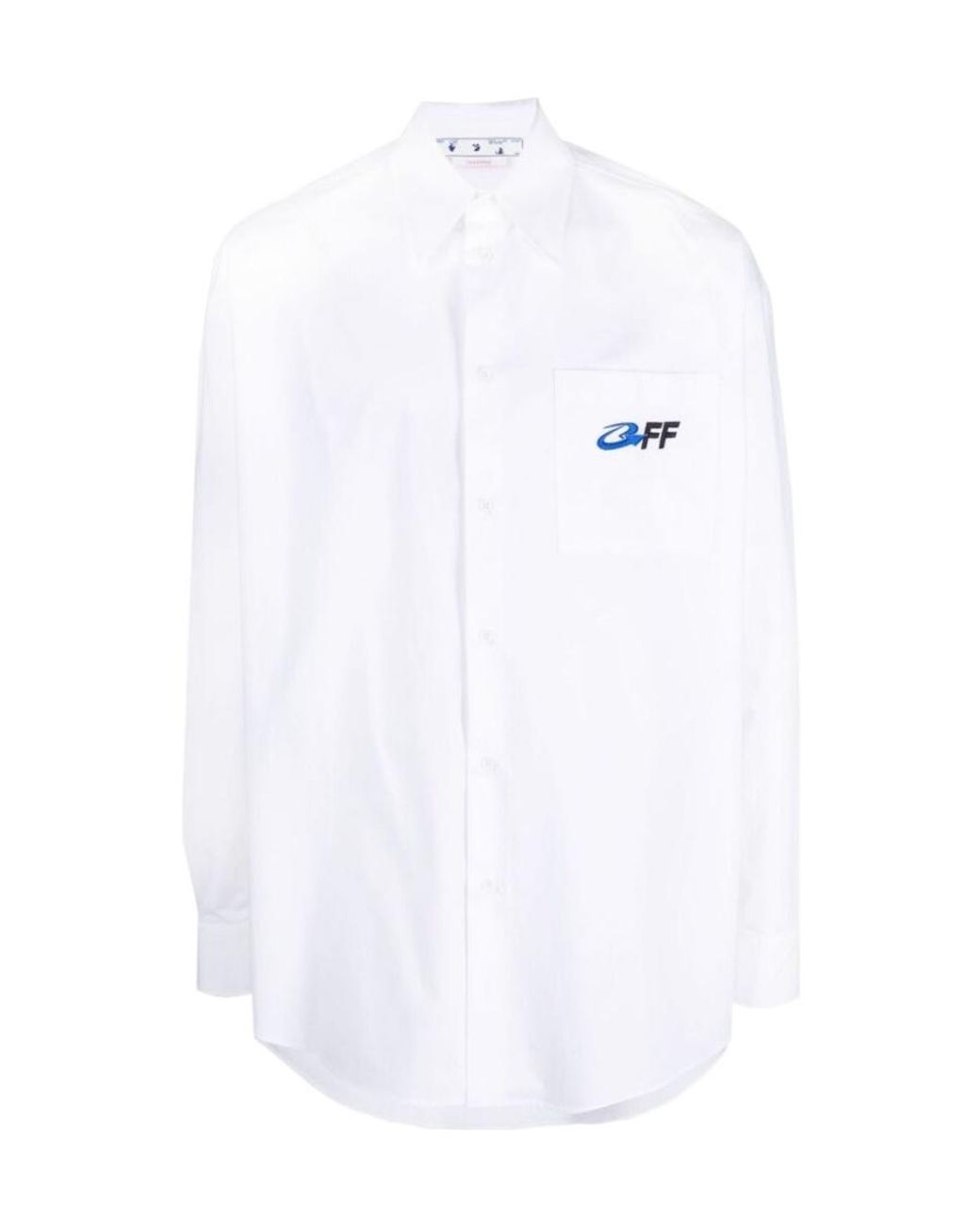 Off-White c/o Virgil Abloh White Exact Opp Logo Detailed Long-Sleeved Shirt for men