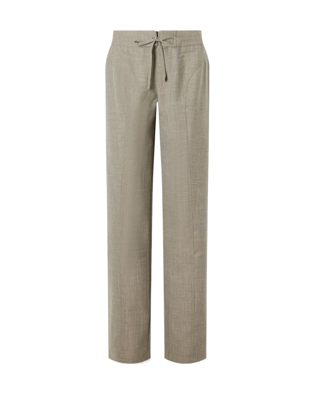 Christopher Esber Gray Banyan Panelled Tie-Waist Trousers