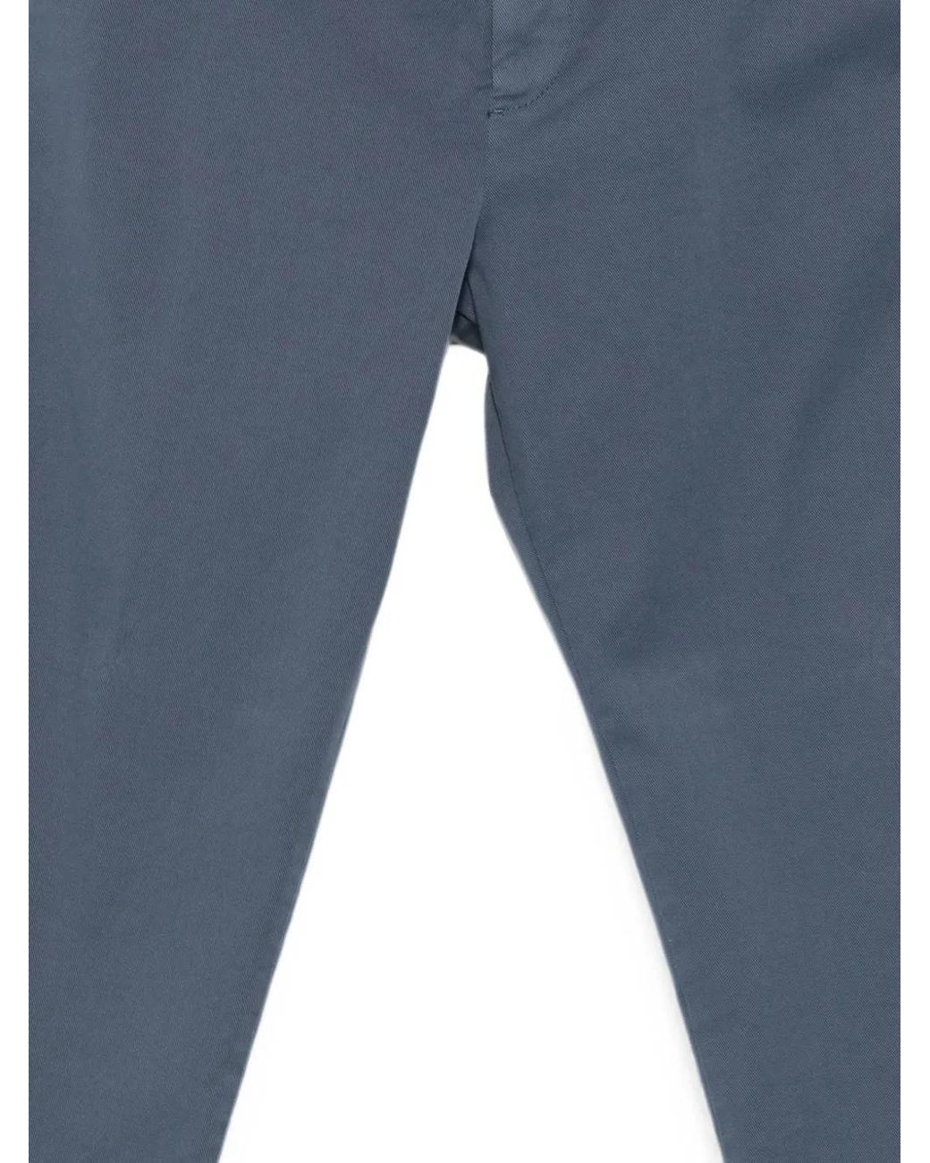 Canali Blue Straight-Leg Chino Trousers for men