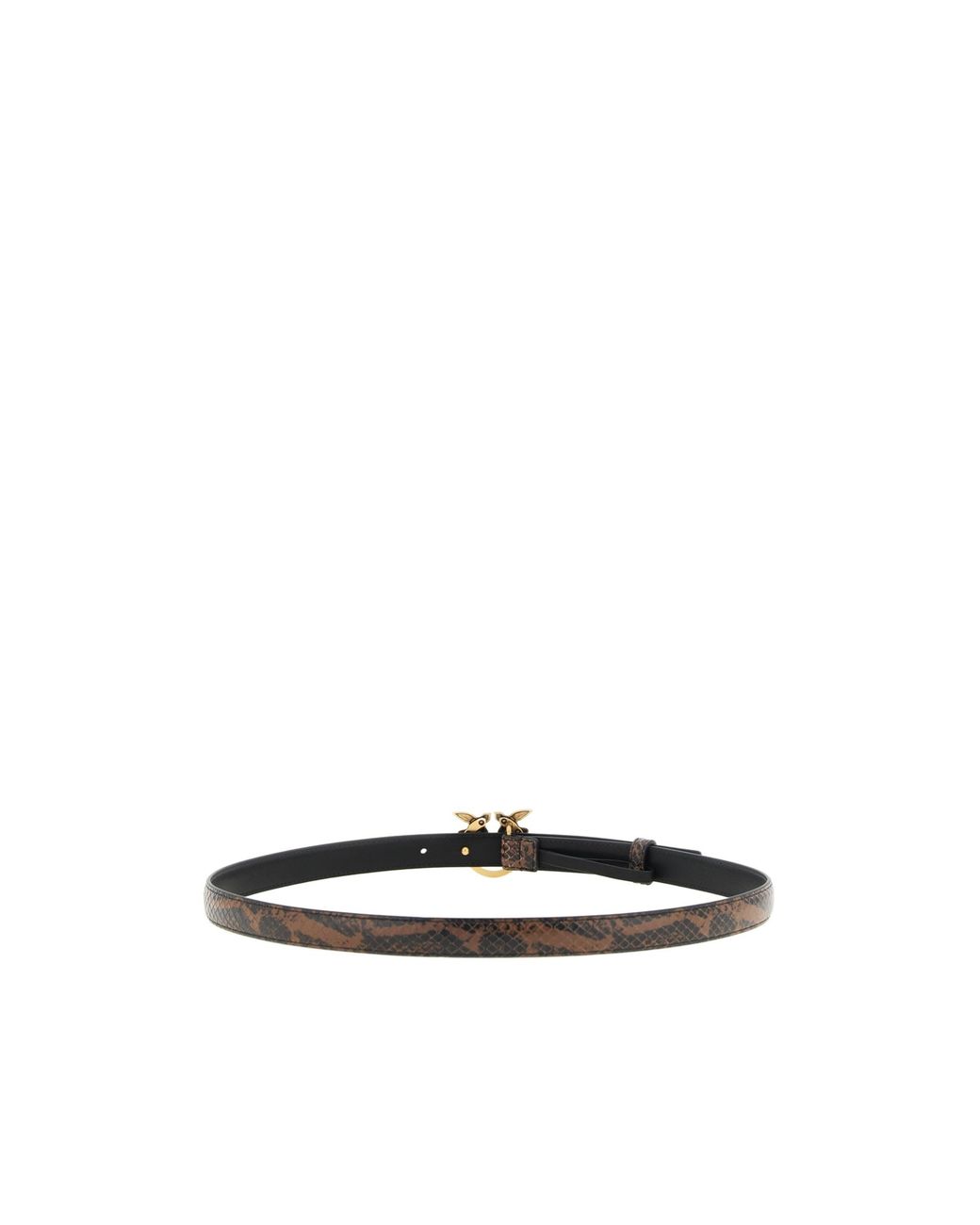 Pinko White Love Birds Slim Belt
