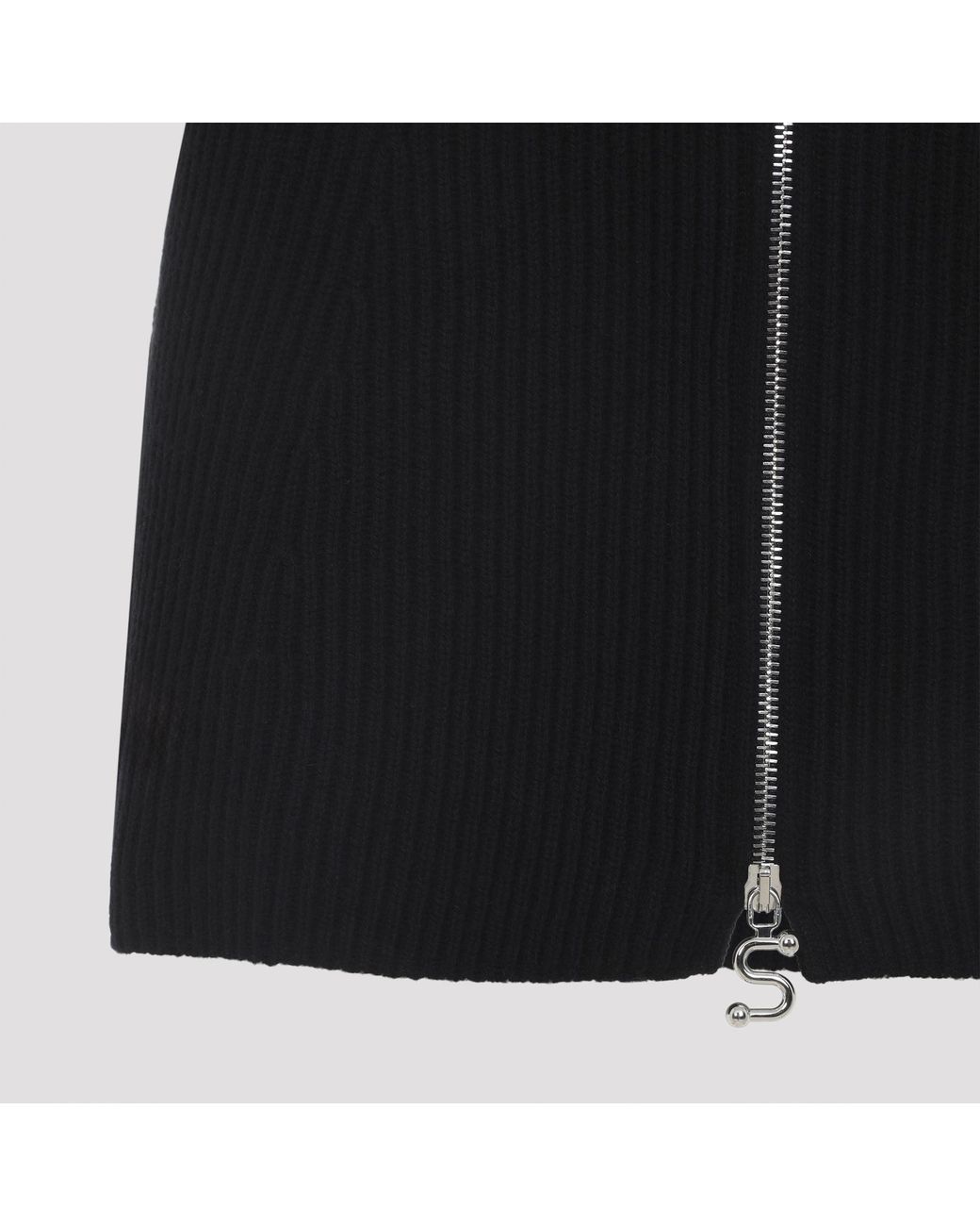 Sportmax Black Refolo Knitted Mini Skirt