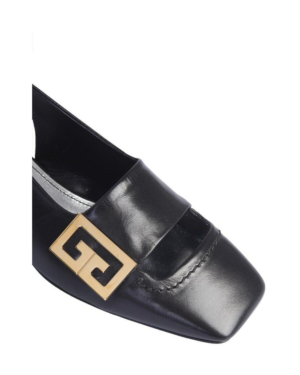 Givenchy Blue Mystic 50Mm Logo Plaque Slingback Pumps