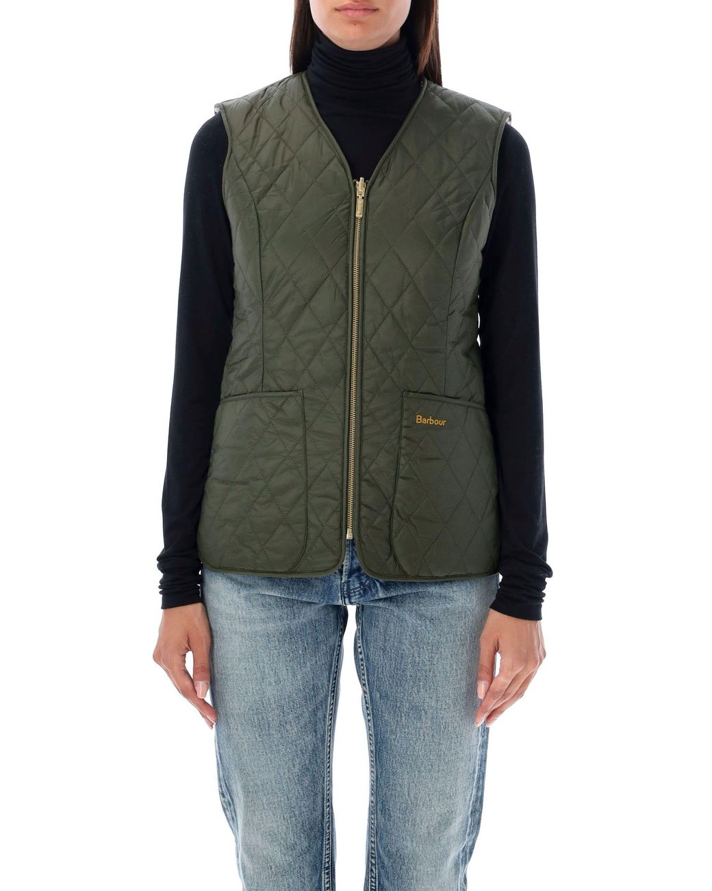 Barbour Green Zip-Up Reversible Gilet