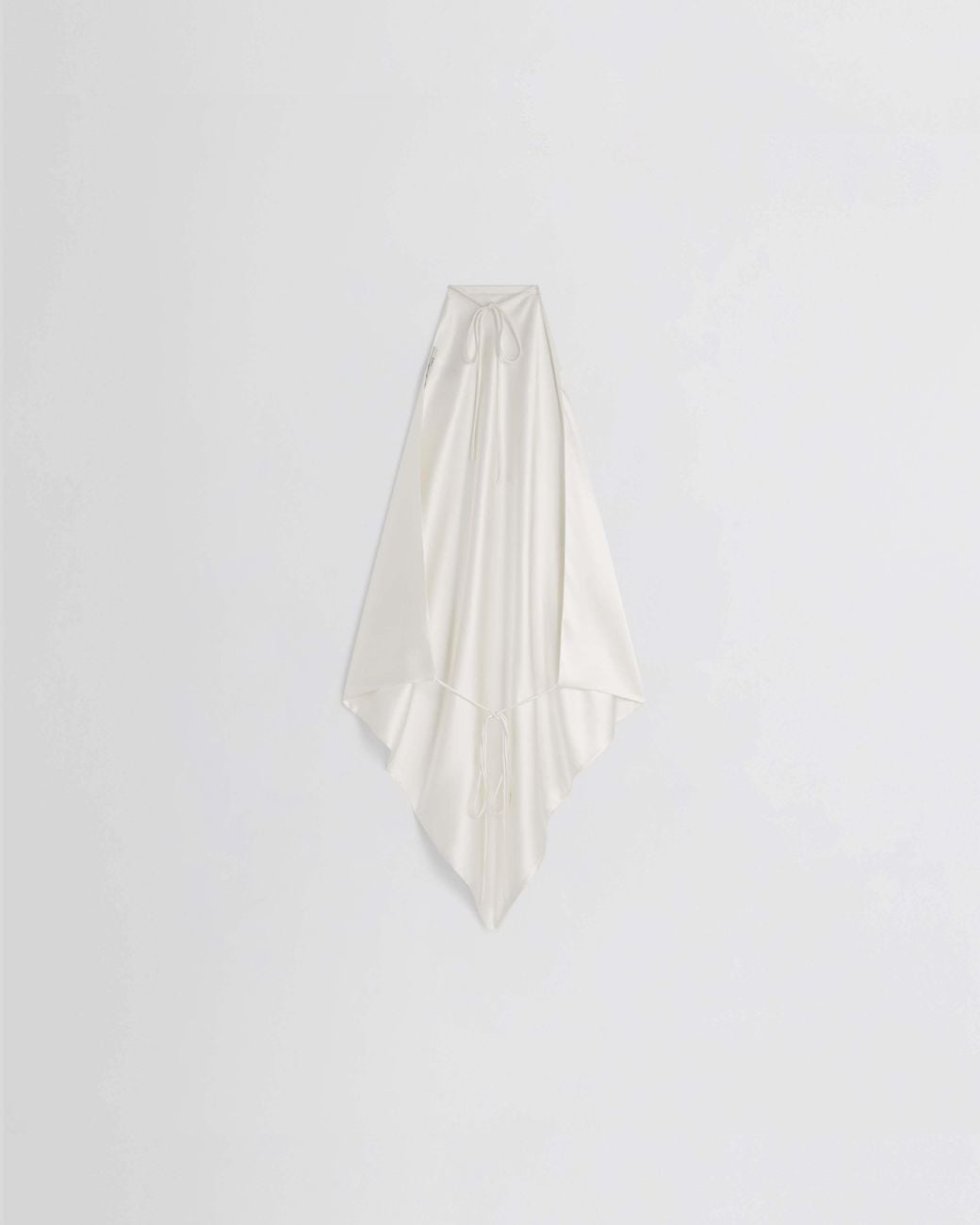 Phoebe Philo White Liquid Scarf Top
