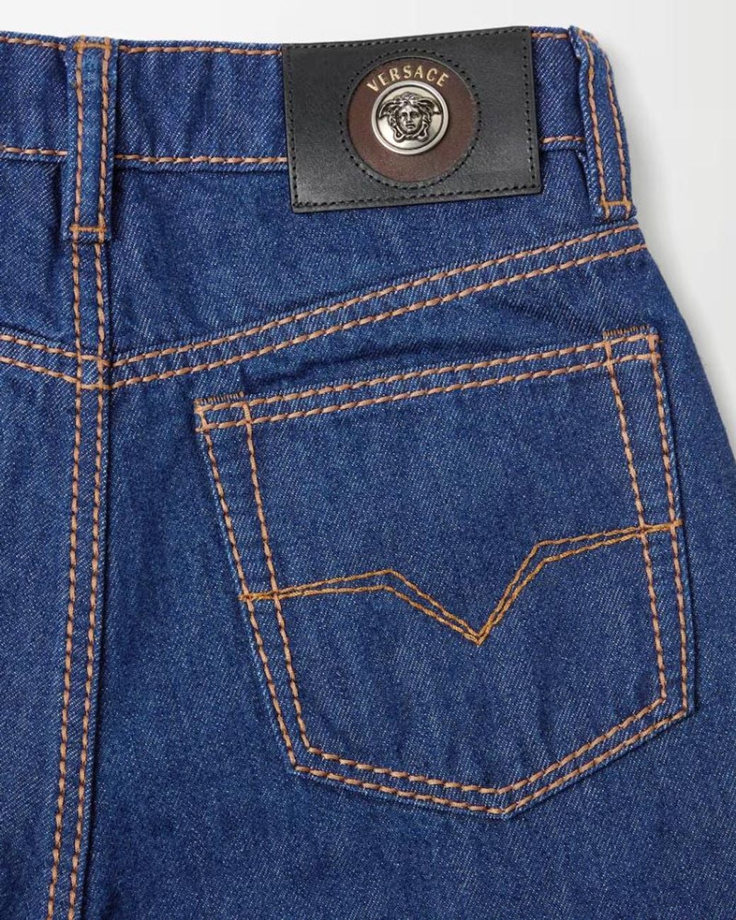 Versace Blue Medusa Biggie Straight-Leg Jeans