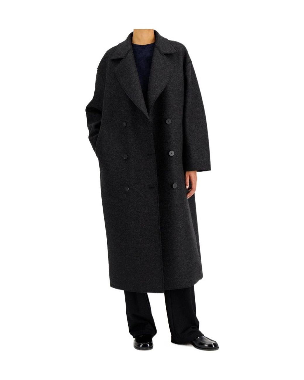 Harris Wharf London Black Double-Breasted Coat