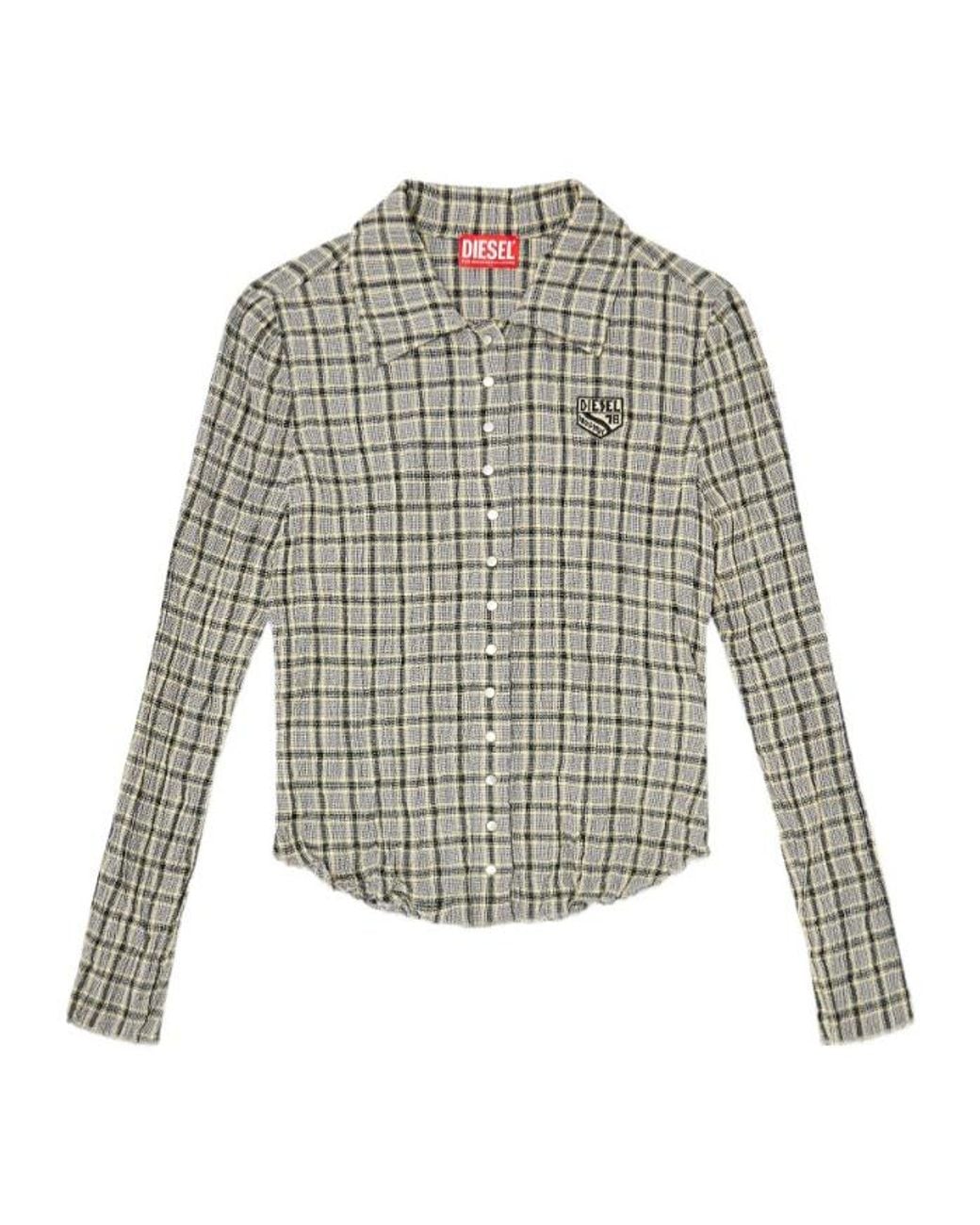 DIESEL Gray Arrilon Checked Slim Shirt