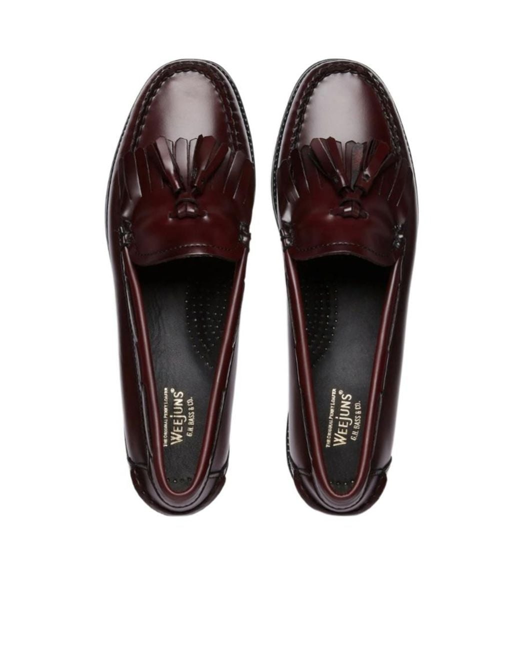 G.H.BASS Brown Tassel-Detail Loafers