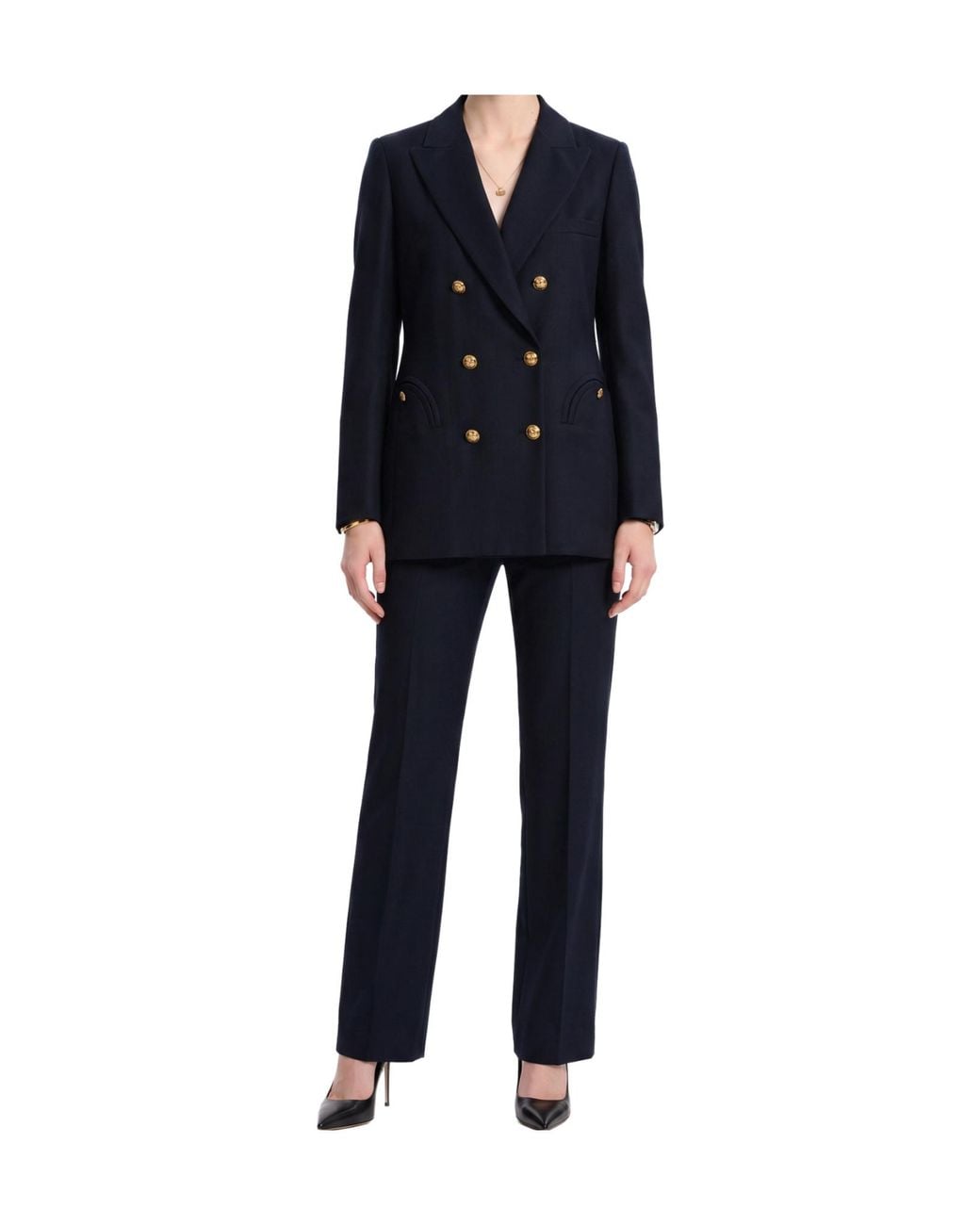 Blazé Milano Blue Blazé Milano Double-Breasted Tailored Blazer