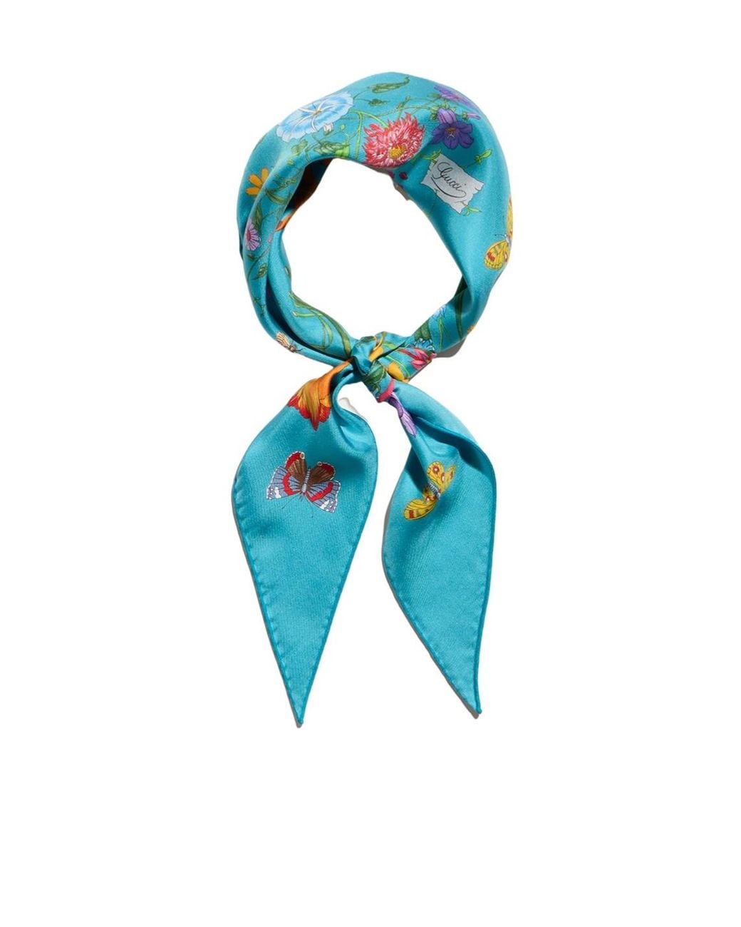 Gucci Blue Printed Diamond Scarf