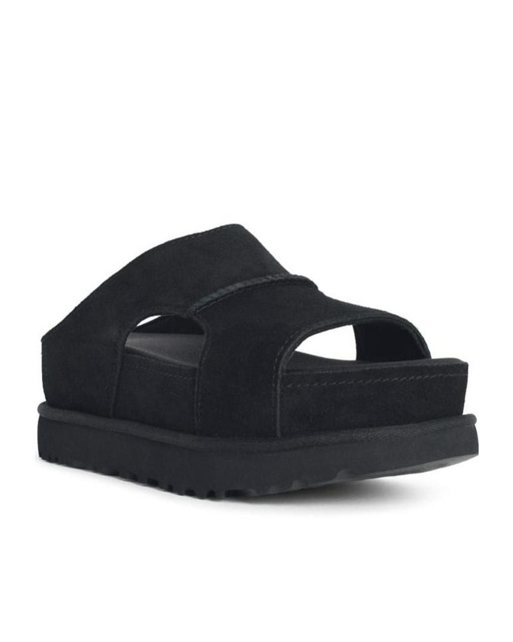 Ugg Black Goldenstar Hi Cutout Slides