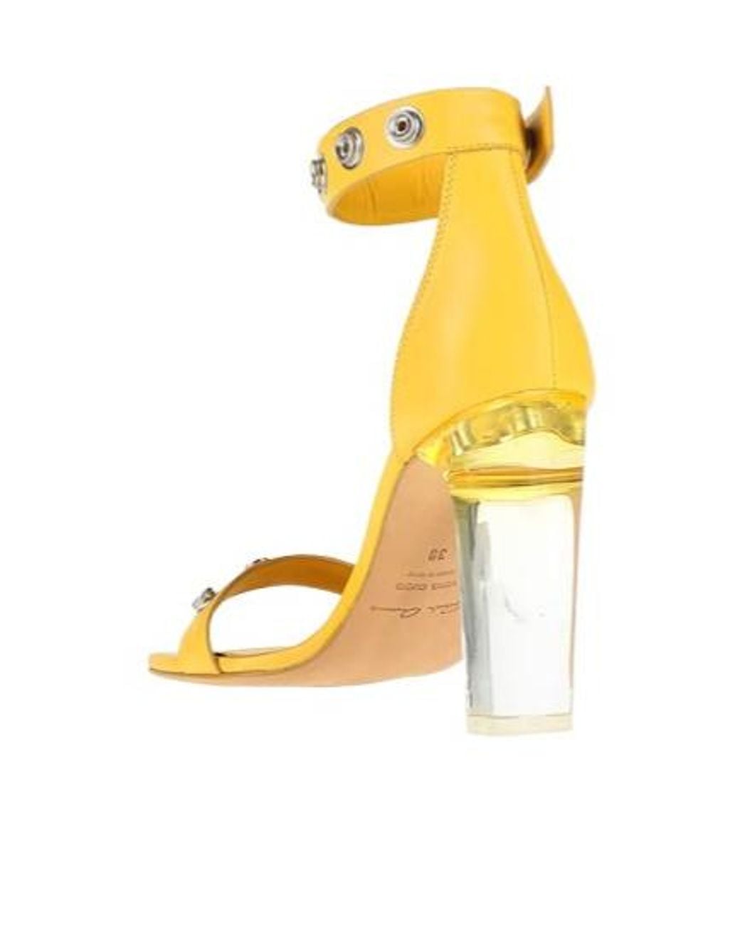 Rick Owens Yellow Two-Tone Leather Sandals