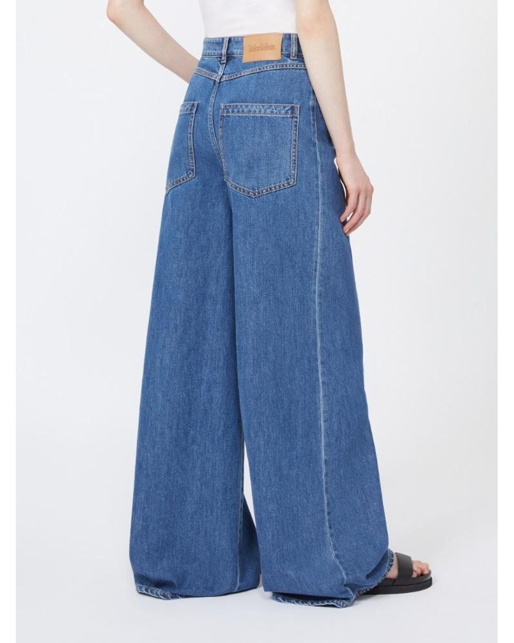 Max Mara Blue Wide-Leg Denim Jeans