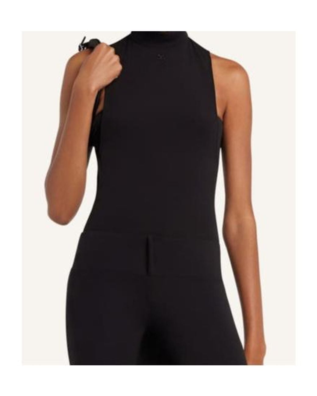 Courreges Black Mock-Neck Bodysuit