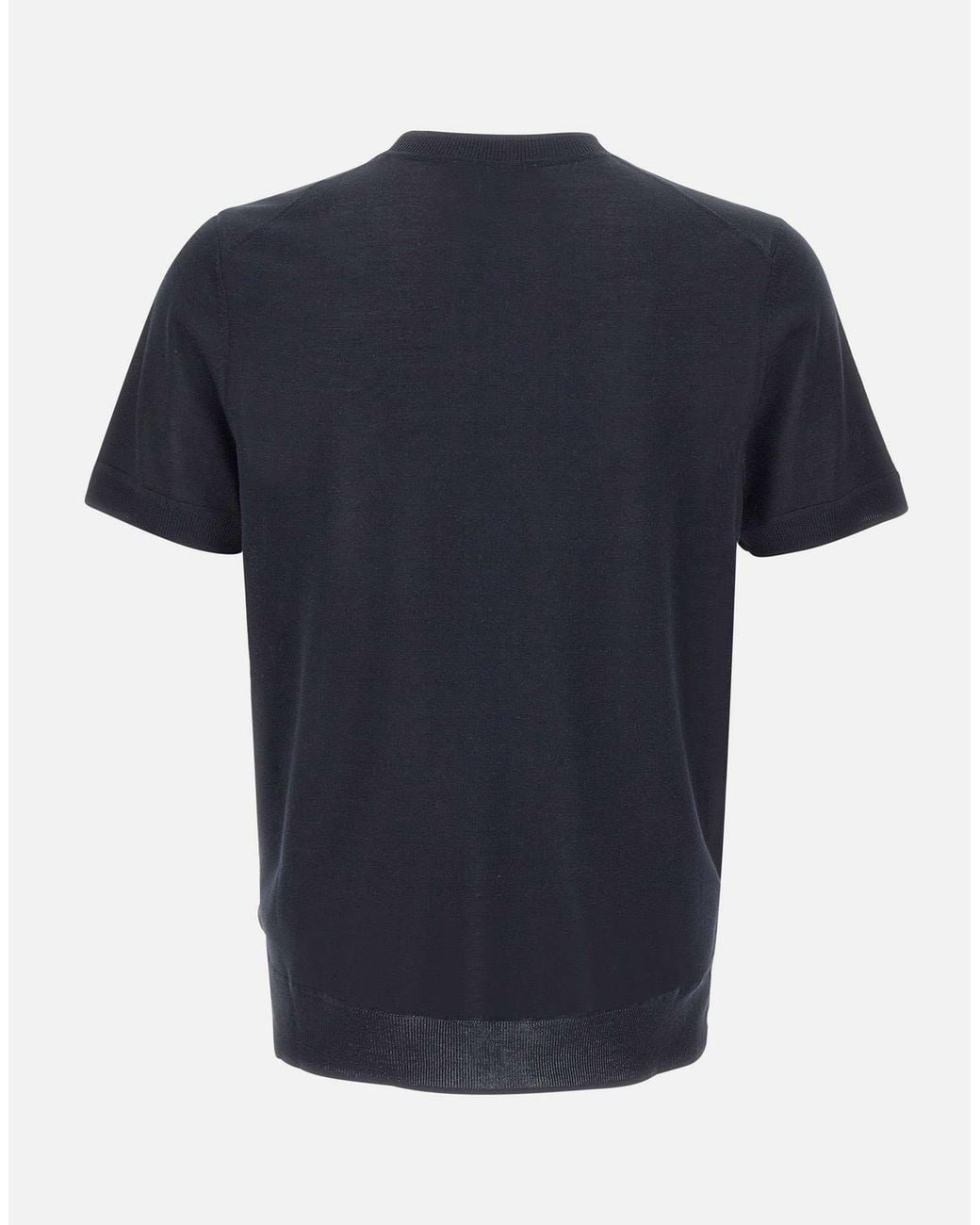 Boss Blue Nottano Short-Sleeve Knitted Sweater for men