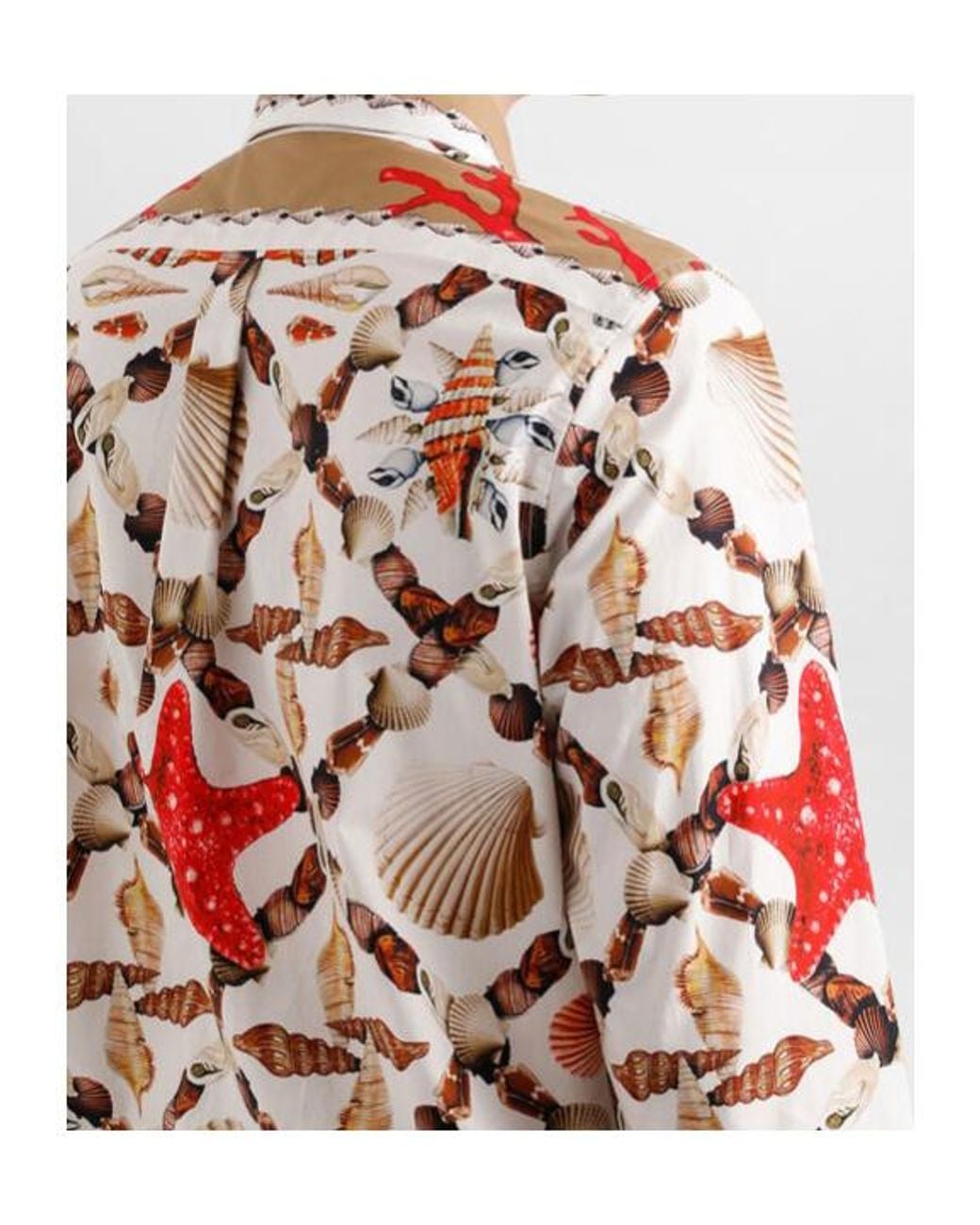 Dolce & Gabbana Red Shell-Print Martini Shirt for men