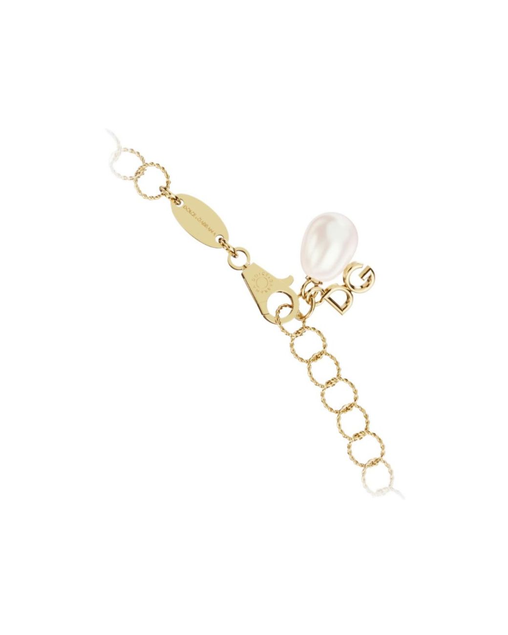Dolce & Gabbana White 18Kt Pearl-Embellished Bracelet