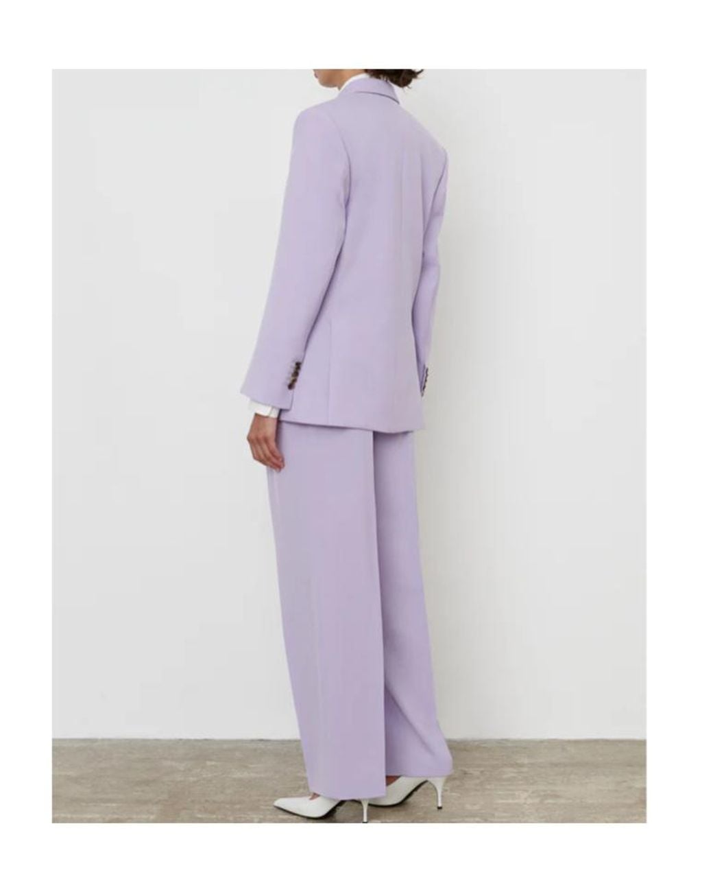 Wardrobe NYC Purple Double Breasted Tailored Blazer