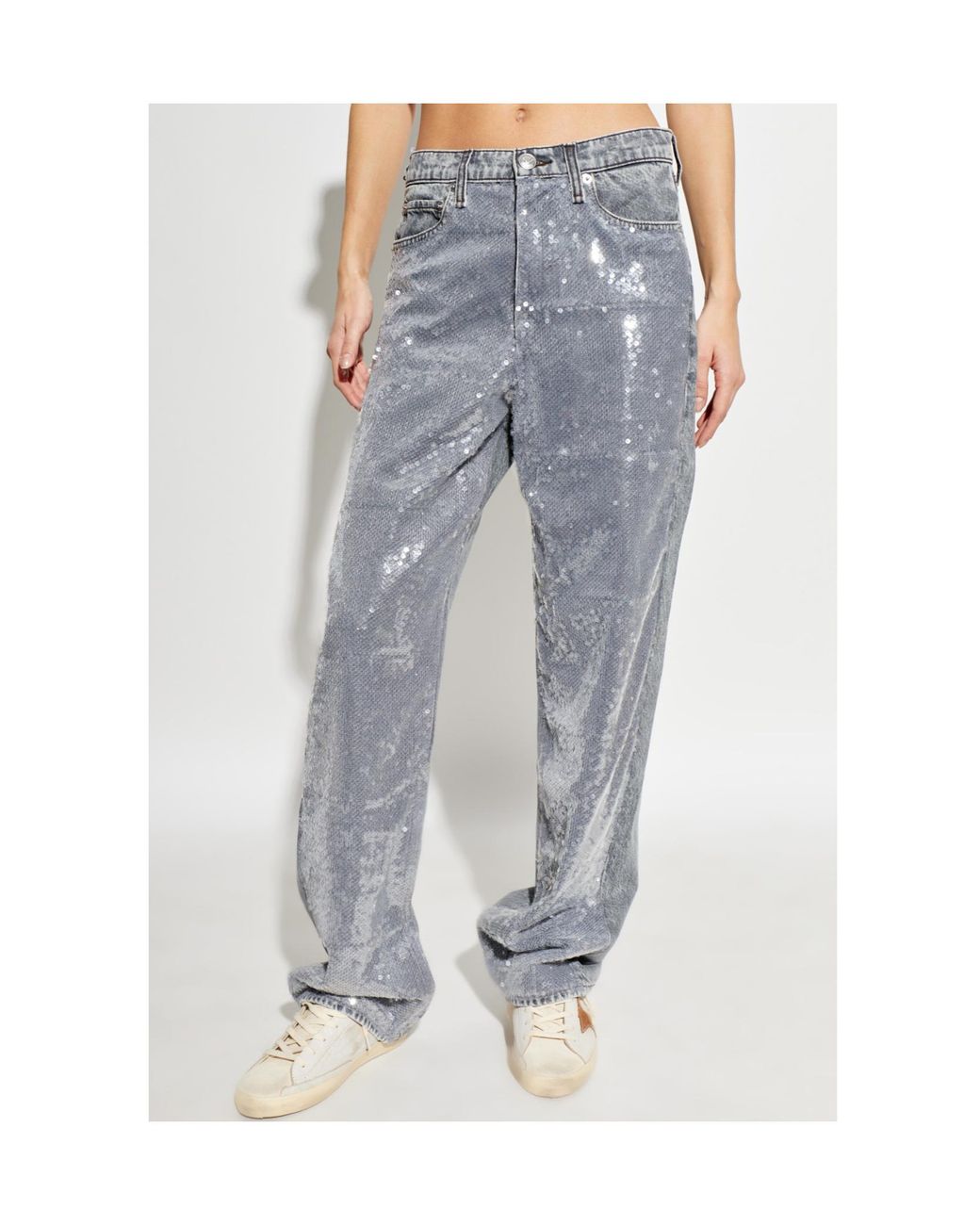Rag & Bone Gray Sequin Embellished Jeans